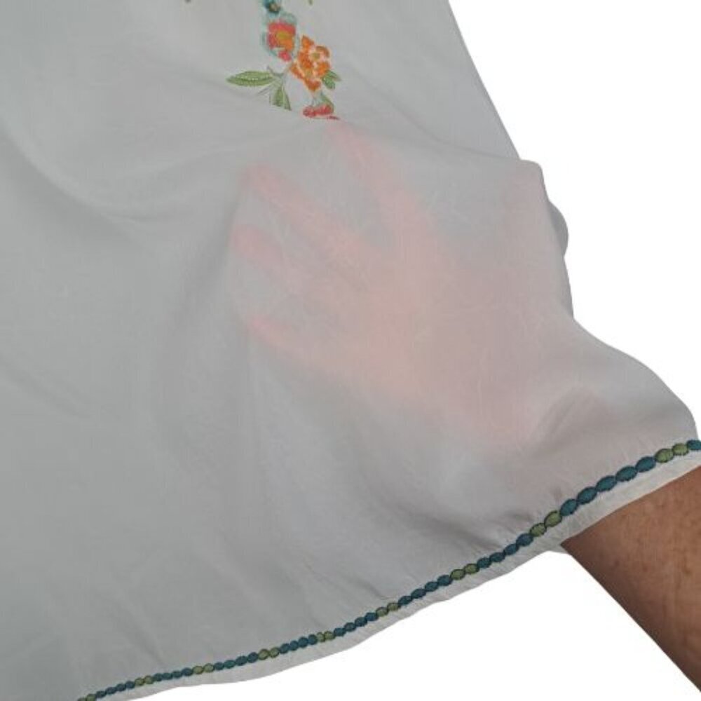 RARE Johnny Was Floral Embroidered Cupra Rayon Tunic - Picture 7 of 9